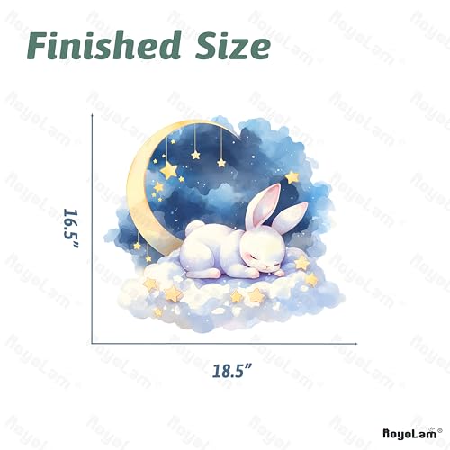 Vinilo decorativo infantil conejo y luna 60x44 cm miniatura 5