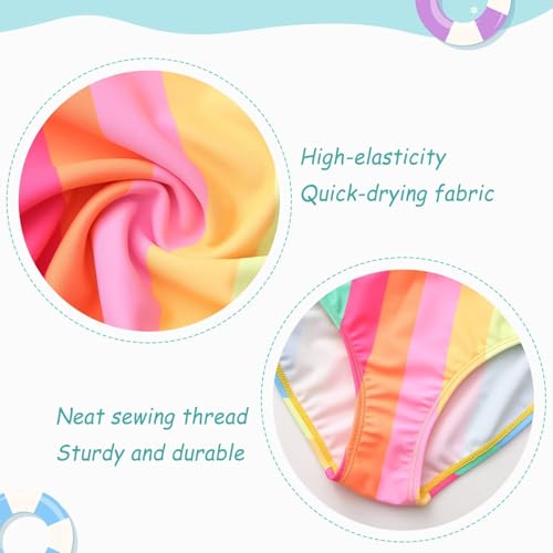 Image of Girls One Piece Swimsuits Tie Dye Bathing Suit Hawaiian Summer Swimwear for Girls 3-16 Years
