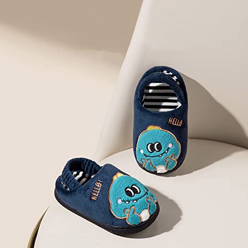 Autumn And Winter Cute Boys And Girls Slippers Flat Bottom Soft And Comfortable Warm Slippers For Toddlers (Blue, 18-24 Months) #TOP3