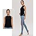 SmoEDOD Summer Yoga Women's Pants Tight-Fitting Trousers Mid-Waist Leggings Sports Thin Section,Blue,M