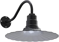 Vista 48 de Steel Lighting Co. Highland Park - Luz de granero Montada en la pared al aire libre Onda radial de 16 pulgadas Brazo recto de 11 pulgadas