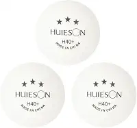 10 Bolas Tênis de Mesa Ping Pong Huieson 3 Estrelas H40+ Plástico ABS Profissional
