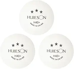 10 Bolas Tênis de Mesa Ping Pong Huieson 3 Estrelas H40+ Plástico ABS Profissional