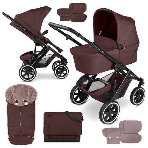 ABC Design Kinderwagen Set Salsa 5 Air Umbra - 2in1 Kombi-Kinderwagen ab...