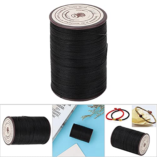 Hilo encerado premium para cuero de 0,45 mm, bobina de 160 m, hilo de coser de poliéster de alta resistencia para artesanía en cuero, reparación de calzado, fabricación de bolsos y proyectos DIY en colores surtidos (Negro) miniatura 3