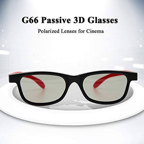 Copos, Andoer Óculos 3D passivos G66 Lentes polarizadas para cinema, portátil leve para assistir fil