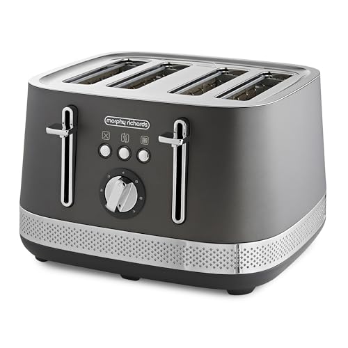 Morphy Richards Illumination 4 Slice Toaster, 7 Toast Settings, Browning Controls, Variable Width Slots, Auto Pop-up, Removeable Crumb Tray, Cord Storage, 1500W, Titanium, 248022 - Image 3