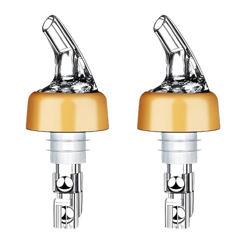 JAMIEKA - 2 vertedor preciso de 30 ml con bola de metal para botellas de vino, seguro a prueba de fugas, automático medido para uso doméstico