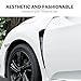 Opuweiy Fender Side Vents, Car Spoiler, Car Modification Side Fender Decorative Stickers, Auto Exterior Accessories, 2PCS (Black)