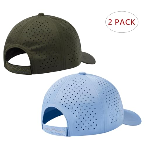 Image of UPF 50+ Performance Water Resistant Baseball Cap Lightweight Breathable Hat Golf Running Boat Hiking for Men Women