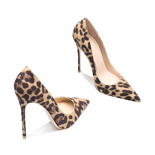 Image of Women's Pointed Toe Shallow Stiletto Heels 4.7 Inch Pumps Wedding Party Banquet Shoes