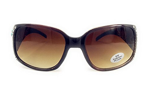 Texas West Women's Sunglasses With Bling Rhinestone UV 400 PC Lens in Multi Concho3
