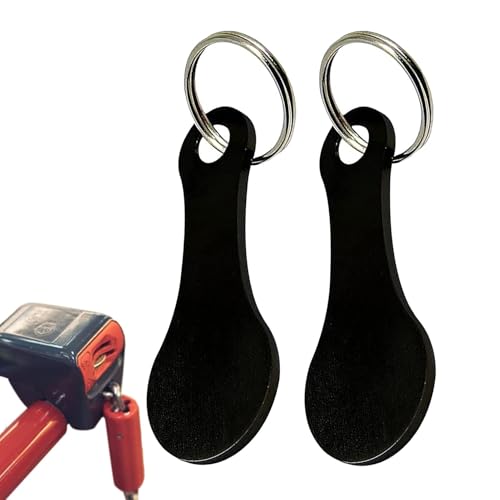 Jeton Pour Caddie De Courses - Extracteurs De Caddie En Acier Clés Caddy Jeton Amovible Porte Clef - Clé À Puce Pour Panier D'Achat Jetons De Panier,Porte-clés En Alliage D'aluminium – vue 2