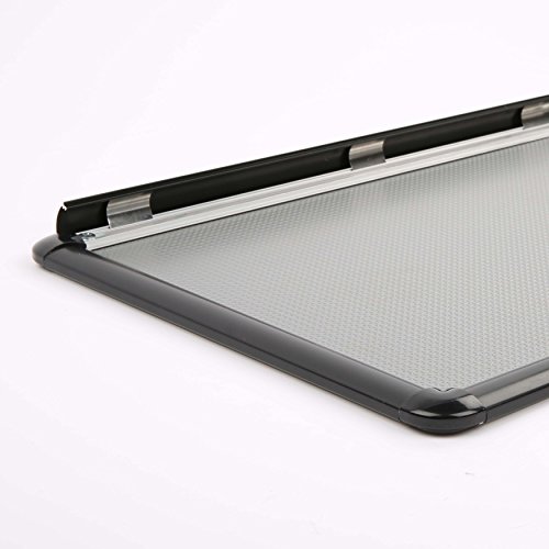 M&T Displays Snap Poster Frame 22X28 Inch Black 1" Aluminum Profile Front Loading Wall Mounting Photo Picture Document Certificate Sign Holder Round Corner Anti Glare Cover #TOP3