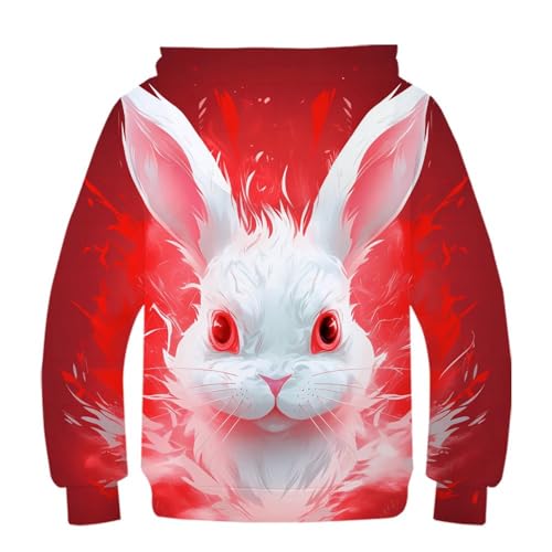 Sweat à capuche enfant Le Lapin pull de qualité supérieure avec impression 3D durable