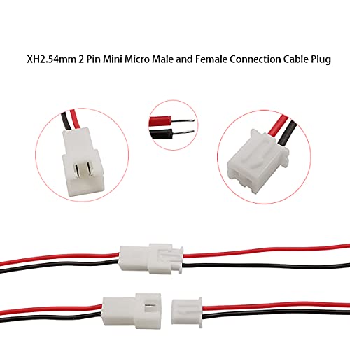 50pcs 25 pares conector macho y hembra 2Pin 2.54mm 200mm miniatura 6