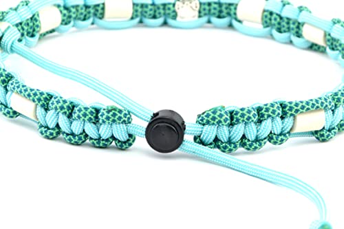 EM-Keramik-Halsband für Hunde & Katzen - Maßanfertigung EM-Band Original US-Paracord (41-50 cm, Mint)
