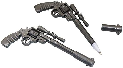 20 Pcs Creative Simulation Pistol Shape Pens Revolver Ballpoint Pen for Novelty Funny Stationery Office School Supplies Kids Gift