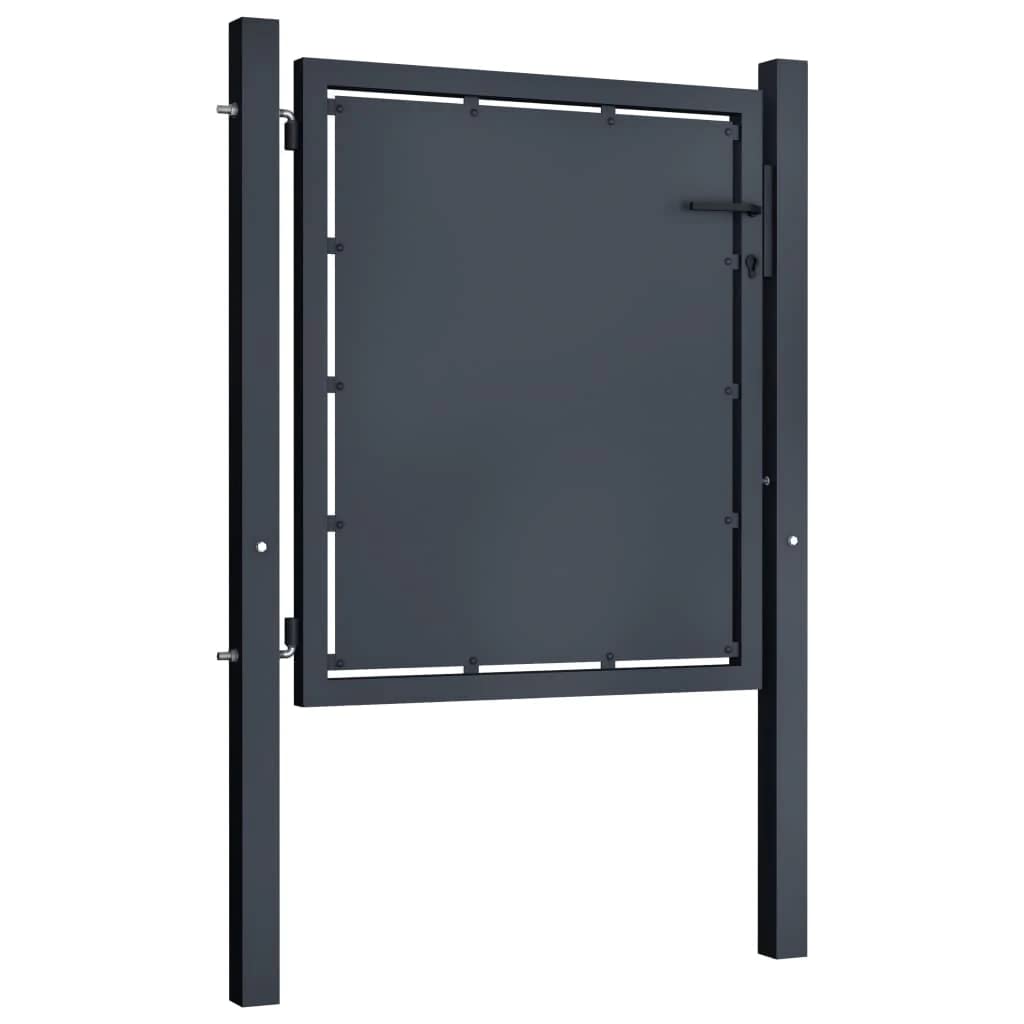 vidaXL Gartentor aus Stahl 100 x 150 cm Anthrazit