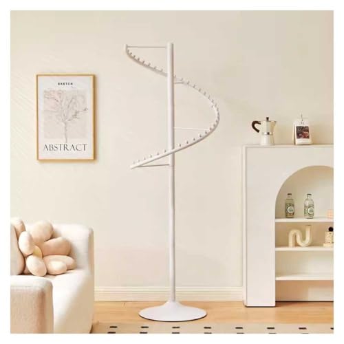 XZHWSZD Perchero Giratorio en Espiral de Alta Resistencia con Robusto Marco de Metal para un Almacenamiento organizado en dormitorios, Salas de Estar y Tiendas minoristas.