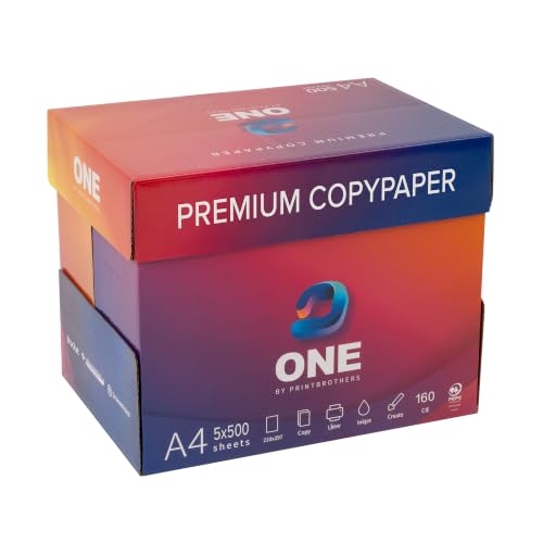 ONE Druckerpapier A4 Kopierpapier - DIN A4-2.500 Blatt - 1 Karton