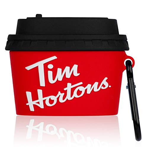 Oqplog for AirPod Pro Case Food Design Cover for AirPods Pro Silicone Cases Air Pods Pro Cute Funny Cartoon 3D Kawaii Fun Soft Designer Fashion Cool Unique for Girls Boys Teen Girly (Tim Coffee)