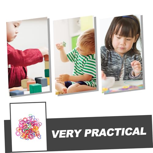 Jeu d'éveil sensoriel éducatif avec 100 anneaux géométriques pour bébé