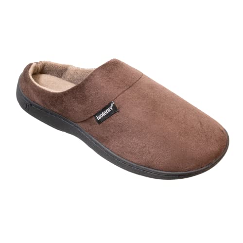 Image of isotoner Men's Open Back Slipper with Memory Foam and Indoor /Outdoor Sole