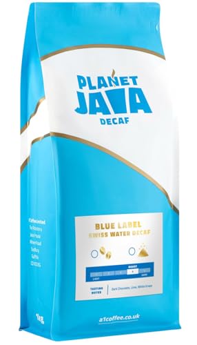 Planet Java Blue Label Decaf Coffee Beans, 1kg