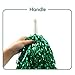 Hooshing 24PCS Green Pom Poms Cheerleading Metallic Foil Cheer Pom Poms with Plastic Handles for Team Spirit Sports Party Dance