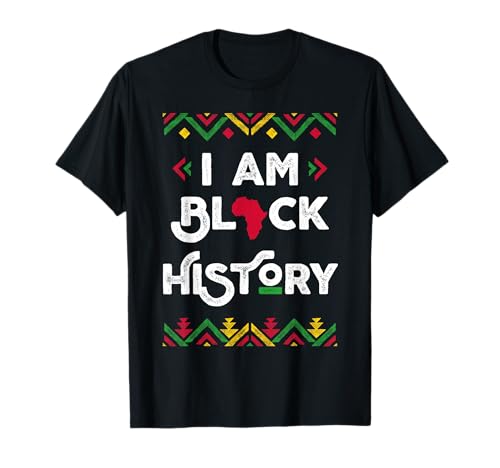 Io sono il mese della storia nera afroamericano Black Pride Maglietta