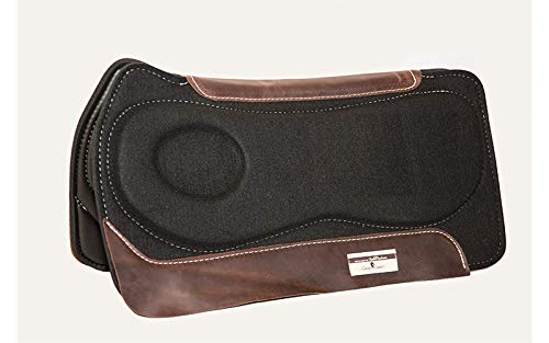 Downunder Horsemanship Prs Saddle Pad Black Felt Top Foam Bottom #TOP28