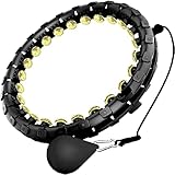 Dumoyi Smart Weighted Hula Hoop for Adults Weight Loss, 24 Detachable Knots Infinity Hoop, 2 in 1 Adomen Fitness Massage Workout Equipment, Great for Exercise and Fitness