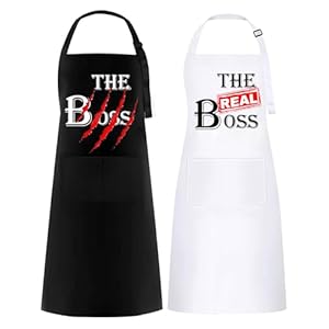 2 Pcs Couple Aprons Set, Mr & Mr Aprons for Women Mens, Couples Gifts for Engagement, Anniversary, Wedding, New Home, Bridal Shower, Newlyweds, Valentine’s Day, Christmas, New Year
