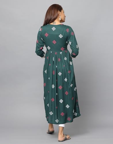 Image of Floral Print Slim Fit 3 /4th Sleeve Kurta