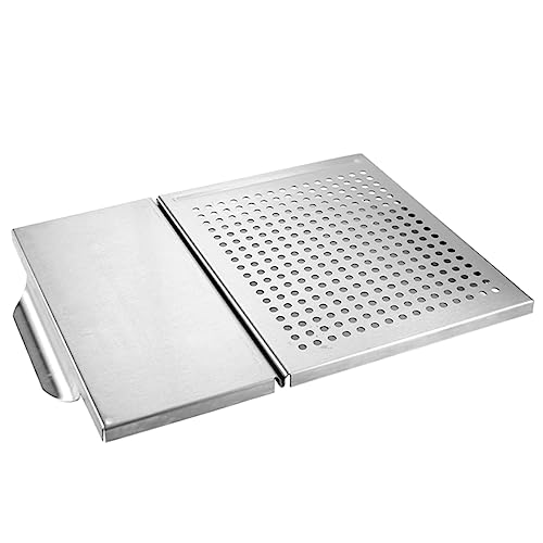 FUNOMOCYA Grill Griddle Plate for Barbecue Stove Griddle Portable Gas Grill Pan 2-in-1 Cooking Tool