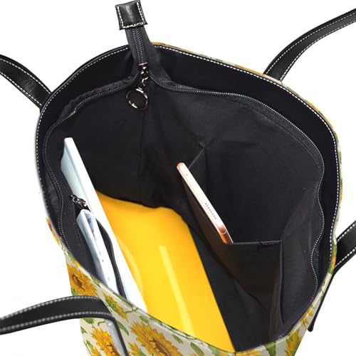 Sac à main tournesol en PU imperméable et léger de luxe - 5