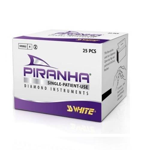 SS White 856-018C Piranha FG Round End Taper Coarse Grit Diamond Burs 5/Pk