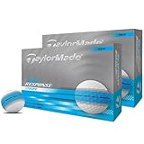 テーラーメイド(TAYLOR MADE) TMJ25 Tour Resp Stripe NEON BLU JPN dz ツアーレスポンス ストライプ ネオン ブルー ゴルフボール ホワイト ブルー (× 2)