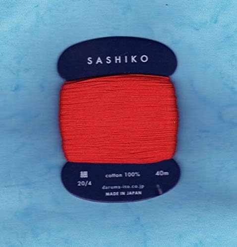 Daruma Sashiko Thread - Japanese Embroidery & Quilting - Thin Weight - 40m (Red # 213)