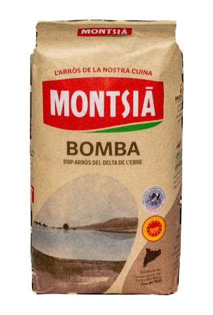 Arroz Montsià Bomba | Ideal para una Gran Variedad de Platos | Arroz Caldoso, Paellas | Arroz EXTRA DOP Delta del Ebro | Pack de 10 unidades de paquetes de 1kg