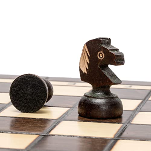 Juego de Ajedrez Europeo de Madera Husaria King's Continental miniatura 3
