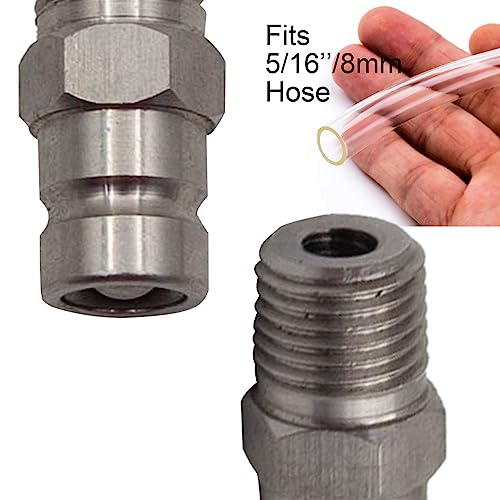 Vkinman 9999800MA2 3E0-70270-0 5040795 Boat Engine Male Tank Side Fuel Connector Replacement for Nissan Tohatsu Evinrude Johnson OMC 8HP 9.9HP 15HP 20HP 30HP 40HP 50HP Outboard Fits 5/16’’/8mm Hose