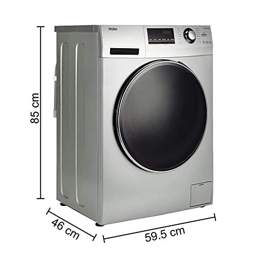 Image of Haier 7 kg Fully-Automatic Front Loading Washing Machine (HW70-B12636NZP, Titanium Grey)