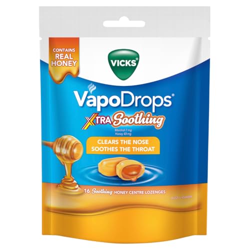 Vicks VapoDrops Xtra Soothing 16 Honey Centre Lozenges