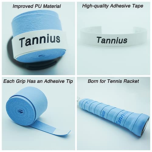 image for Tannius Dry Feel Tennis Overgrip (Pack of 9), Long-Lasting Tennis Rack