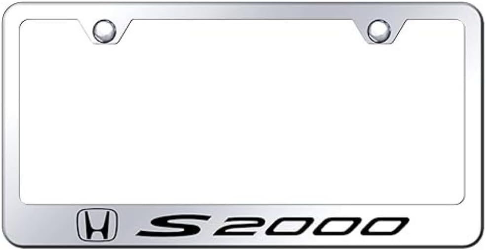 Au-TOMOTIVE GOLD, INC. Officially Licensed Stainless Steel License Plate Frame for Honda S2000 (Mirrored Chrome)