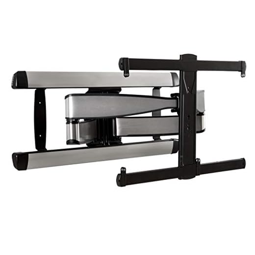 SANUS Premium Full Motion TV Wall Mount for TVs Up to 90" - Stainless Steel Finish with FluidMotion Design for Smooth Extension, Swivel & Tilt