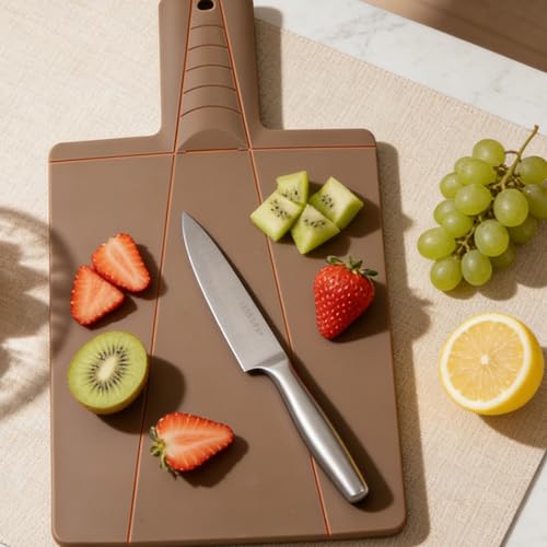Juego de 4 tablas de cortar plegables de plástico rectangulares miniatura 7