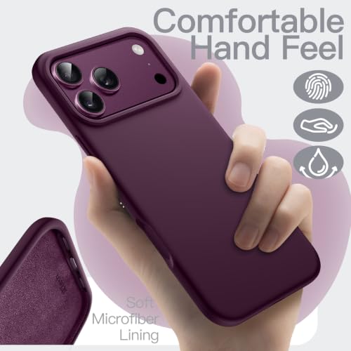 Image of JETech Silicone Cover Case for iPhone New Pro Max, Silky Touch, Dark Cherry